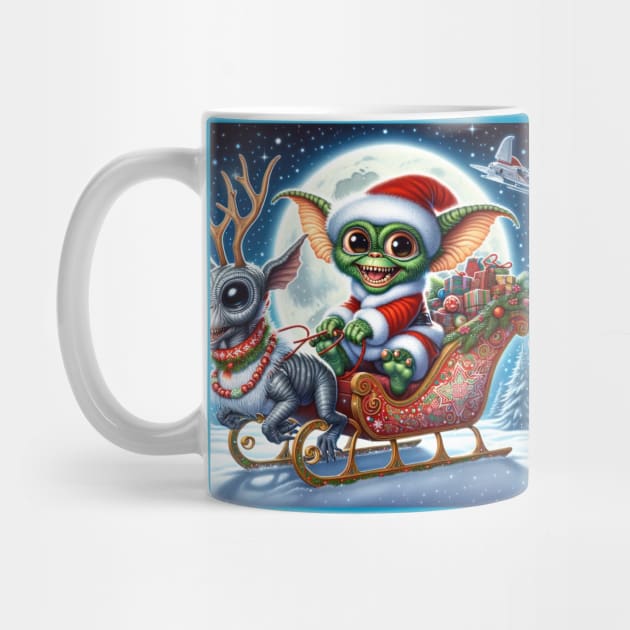 Christmas Gremlin and Alien by TooplesArt